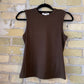 Grade & Gather Wide Shoulder Tank Dark Chocolate