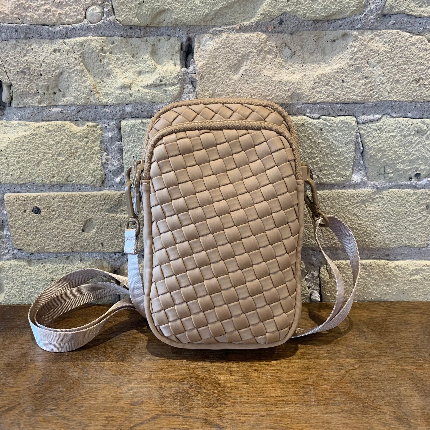 Divide & Conquer - Woven Neoprene Crossbody Nude
