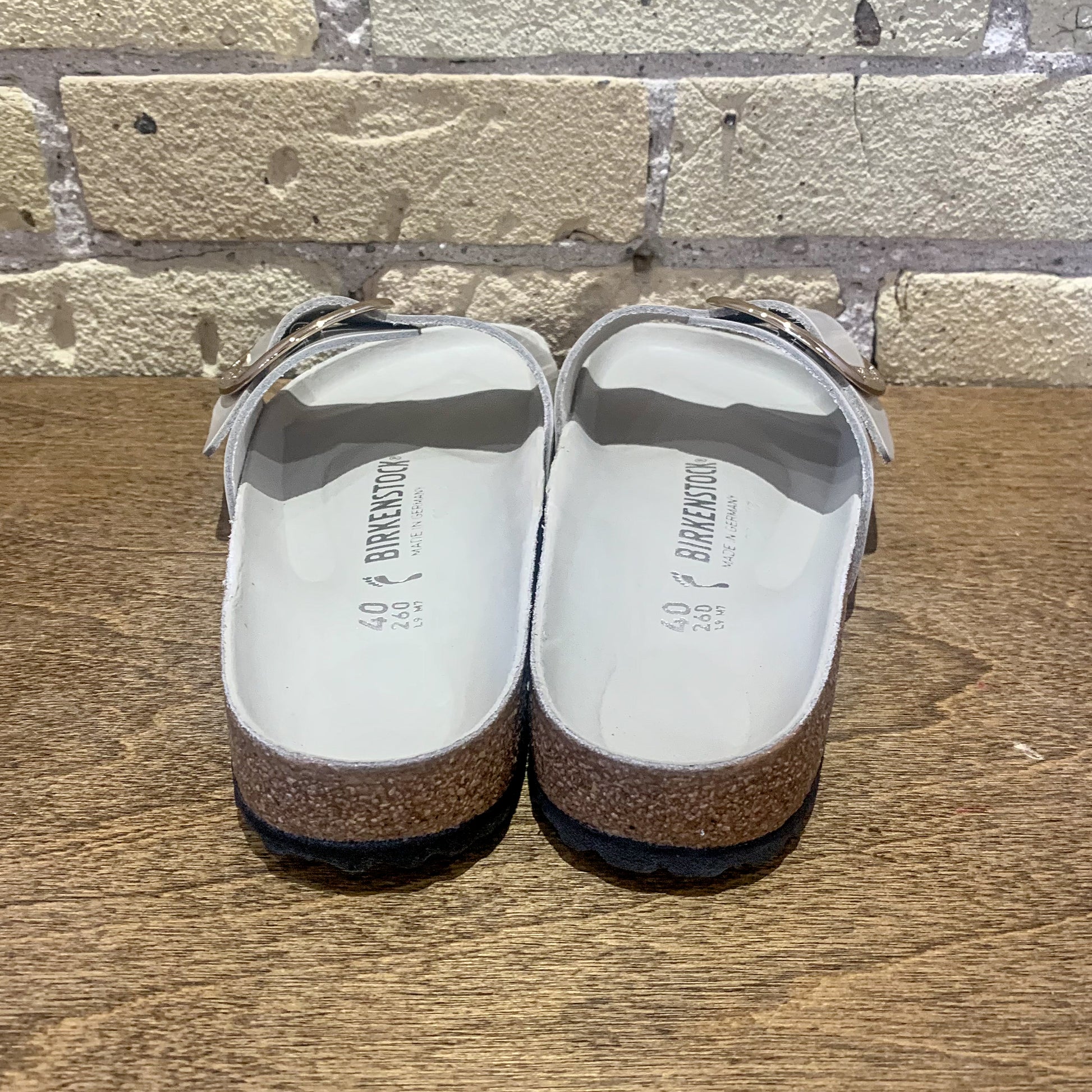 Madrid Big Buckle High Shine Oyster - shoostore