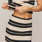 Gail Striped Jersey Midi Skirt - shoostore