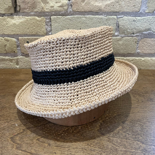 Dot.s Raffia Derby Black Stripe