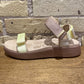Woden Line Tricolor Sandals Taupe Multi - shoostore