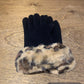 Faux Fur Leopard Cuff Gloves