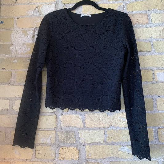 Z Supply Aurora Lace Top Black