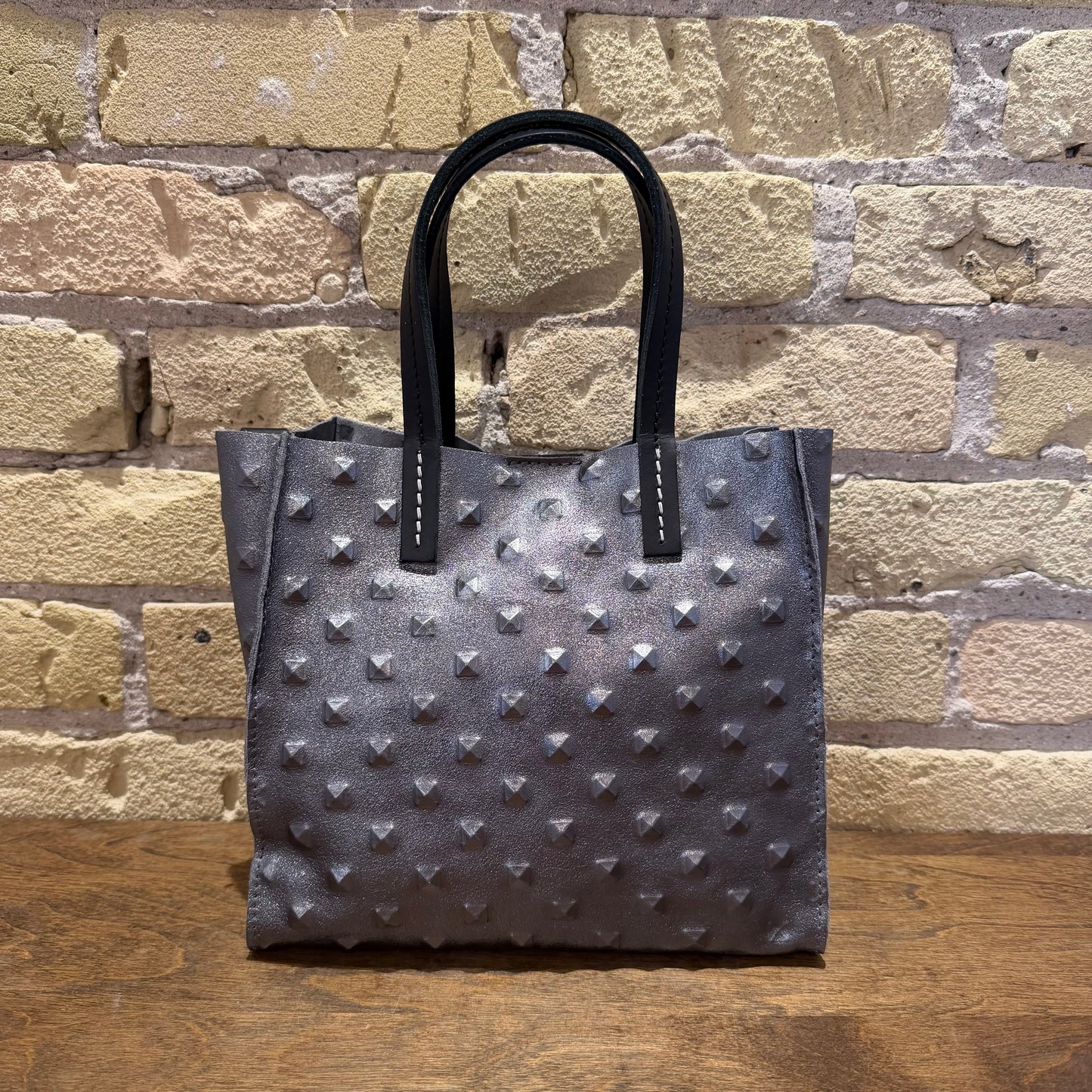 ALL BLACK Mini Pebble Pewter