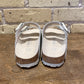 Arizona Woven Embossed Ecru Leather - shoostore