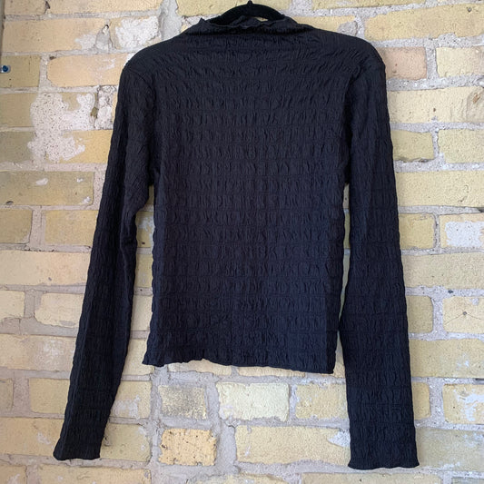 Grade & Gather Seered Mock Neck Top