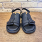 ALL BLACK Low Belt Sandal - shoostore