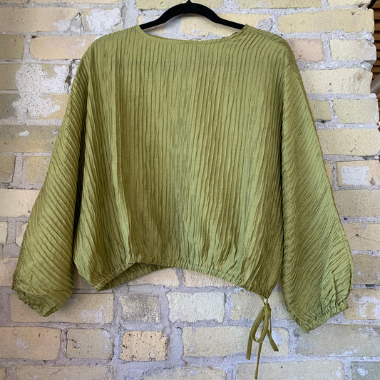 Grade & Gather Shirred Sleeve Blouse - shoostore