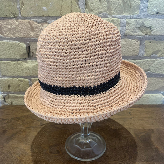 dot.s Natural Raffia With Black Stripe
