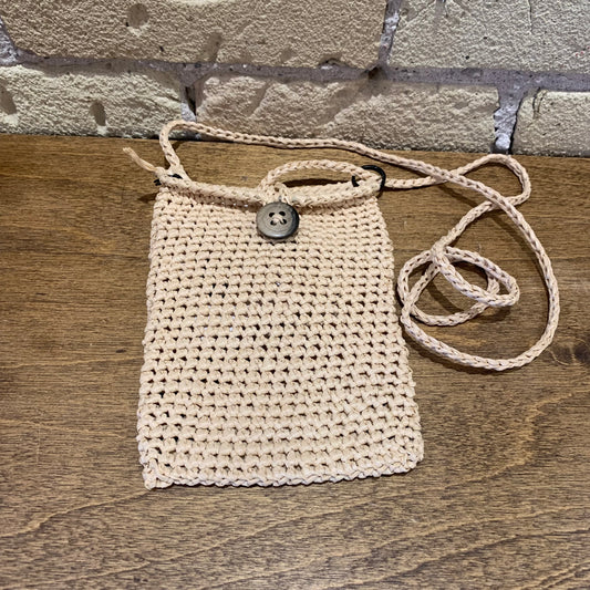 Dot.s Raffia Crossbody Pouch