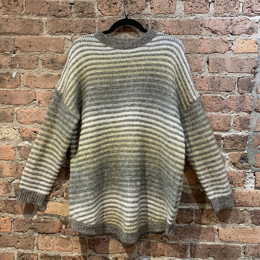 Relaxed Striped Gradient Sweater