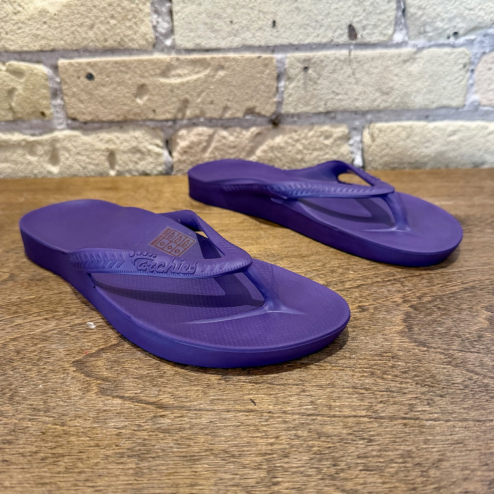 Archies Acai Purple - Arch Support Flip Flops - shoostore