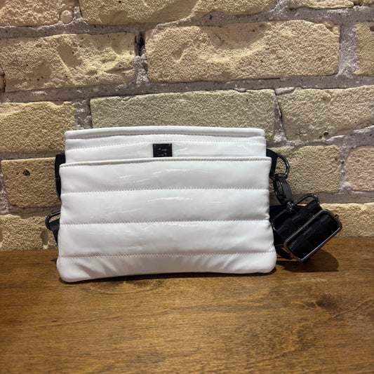 Think Royln Bum Bag/Crossbody White Patent
