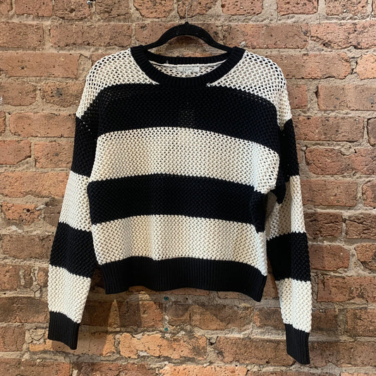 Z Supply Broadbeach Stripe Sweater Black
