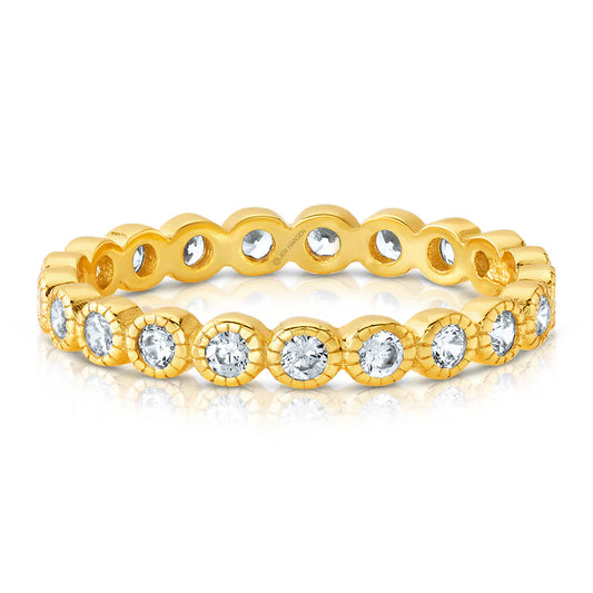 Jen Hansen Thin Round Eternity Band Gold