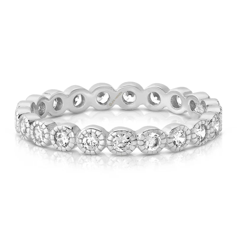 Jen Hansen Thin Round Eternity Band, Silver