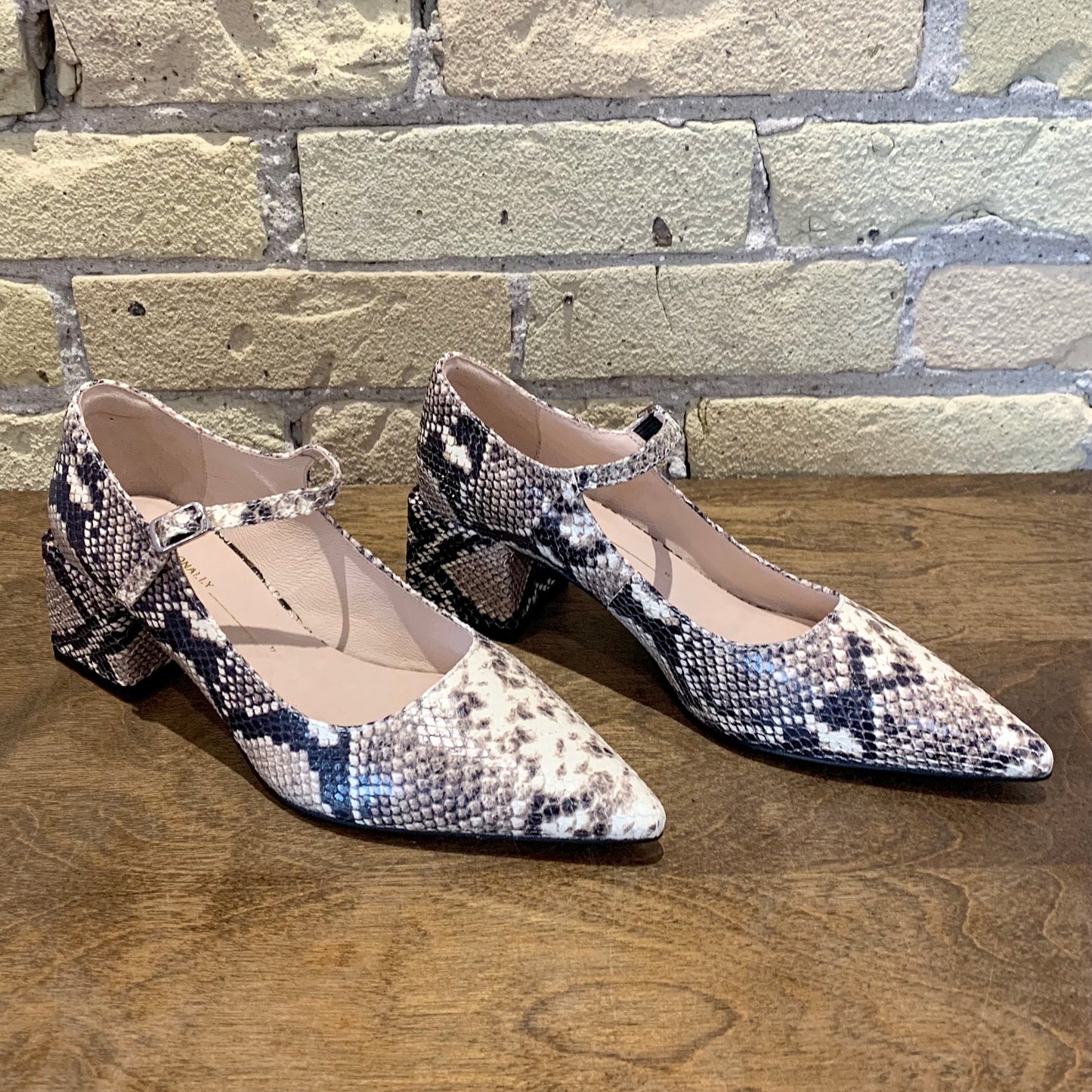 Intentionally Blank Bond Snake Print Mary Jane