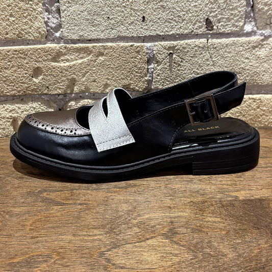 All Black Penny Sling - shoostore