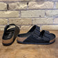 Arizona Woven Embossed Black Leather - shoostore