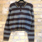 Grade & Gather Diamond Knit Polo Sweater