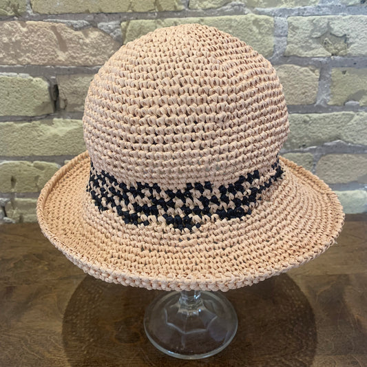 dot.s Natural Raffia With Black Mix Stripe