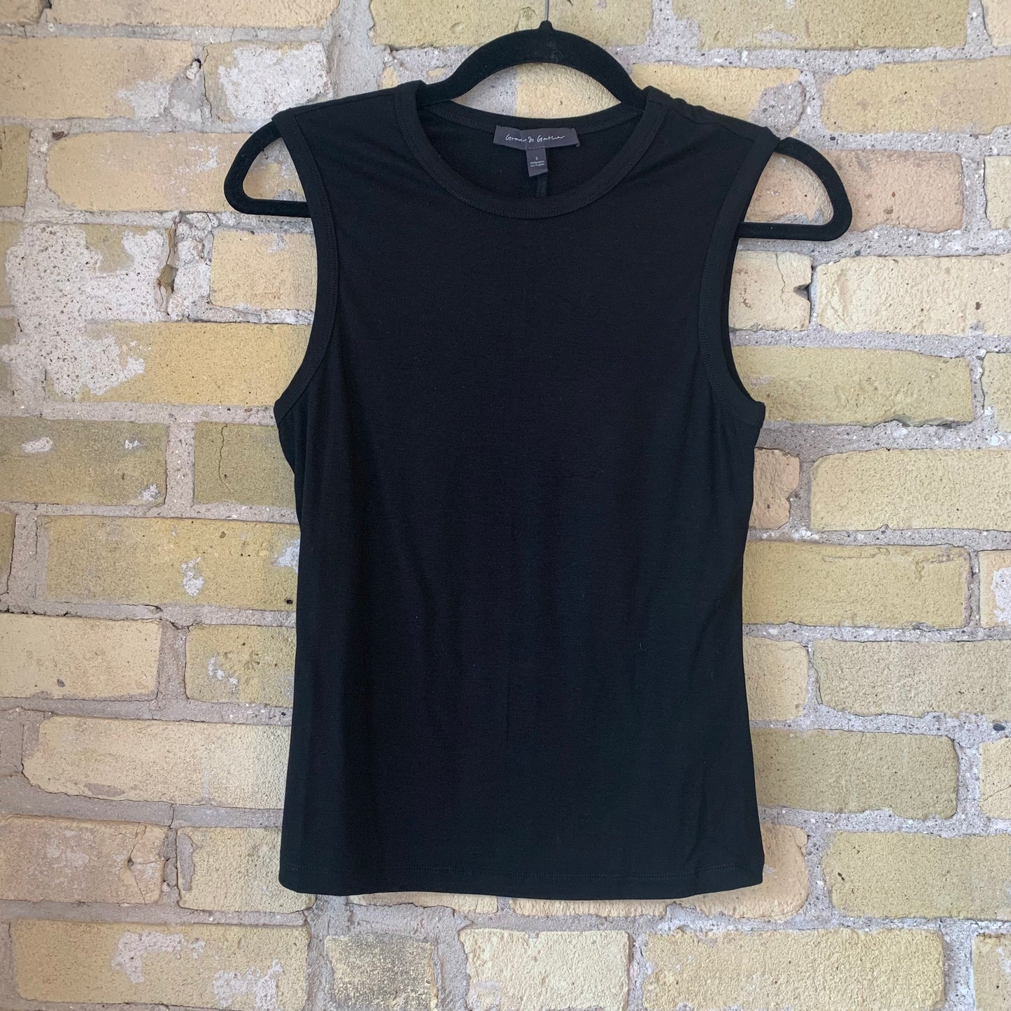 Grade & Gather Wide Shoulder Tank Black - shoostore