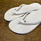 Archies Crystal White - Arch Support Flip Flops