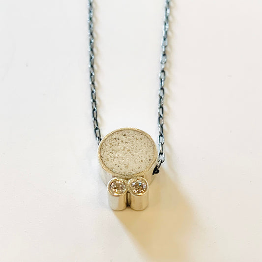 Harmonious Simple Double Diamond Pendant