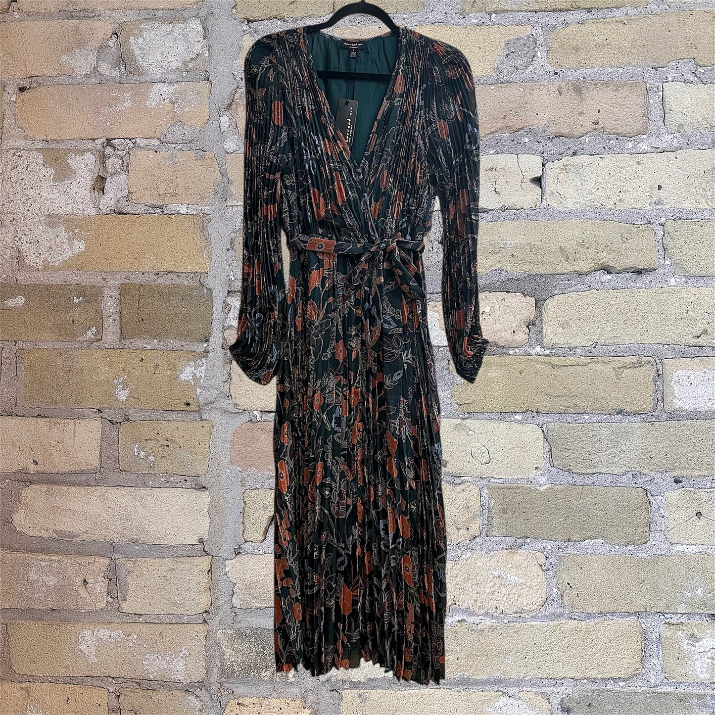 Current Air Floral Midi Dress Green