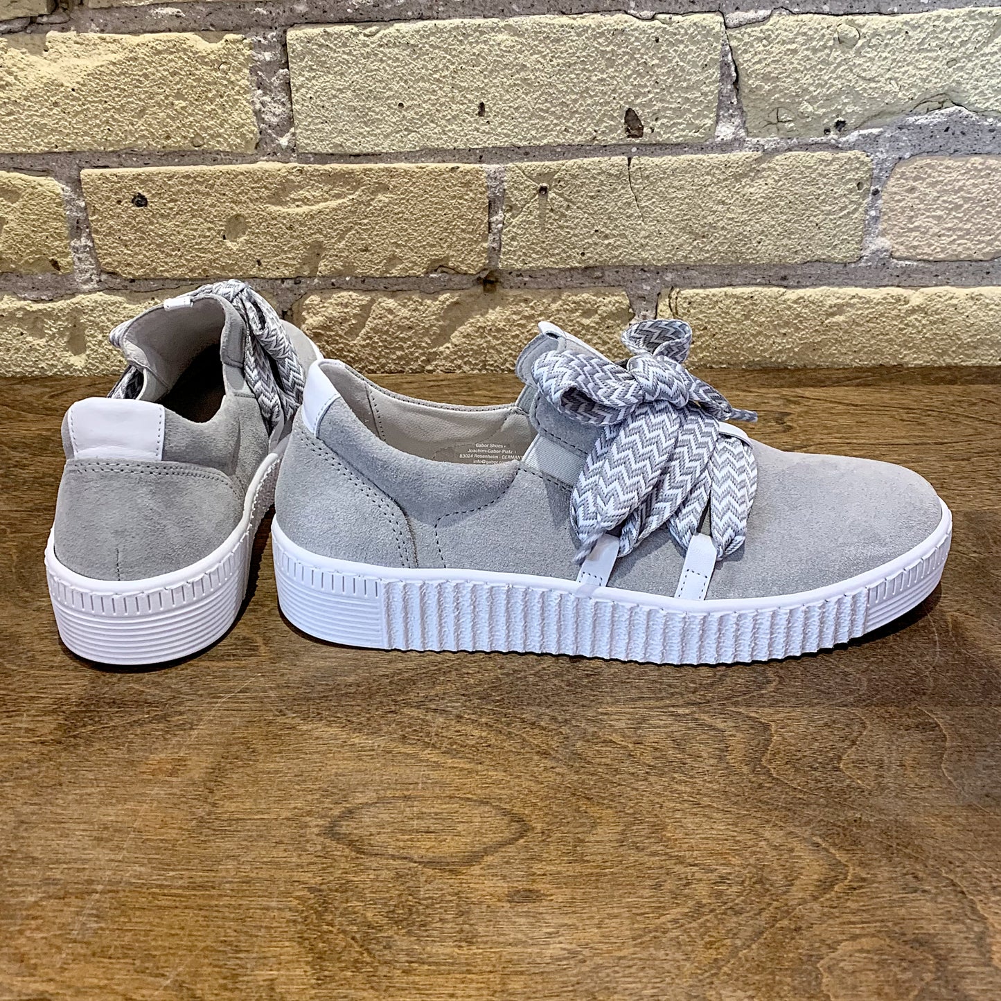Gabor 83.333 Lt. Grey Bow Sneaker