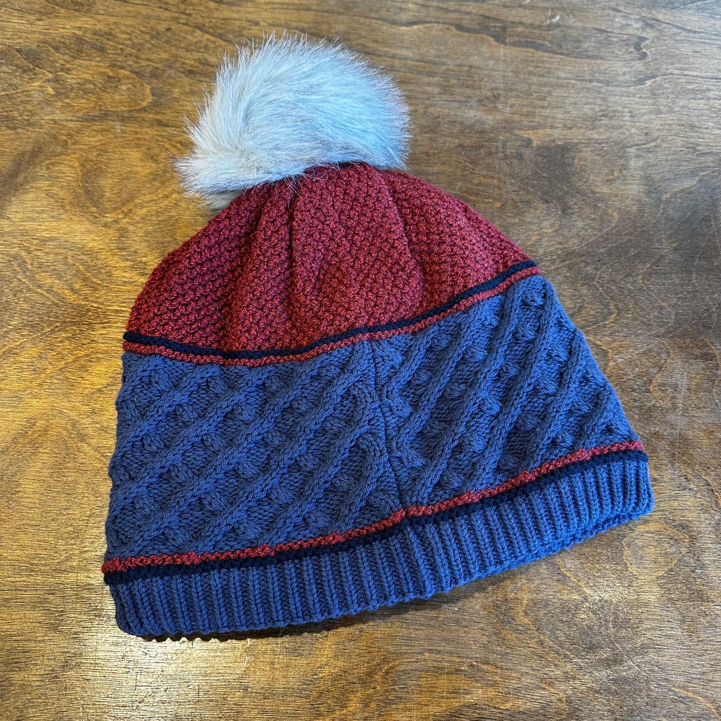 Smartwool Cable Knit Colorblock Pom Beanie