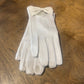 Bow Leatherette Gloves Beige