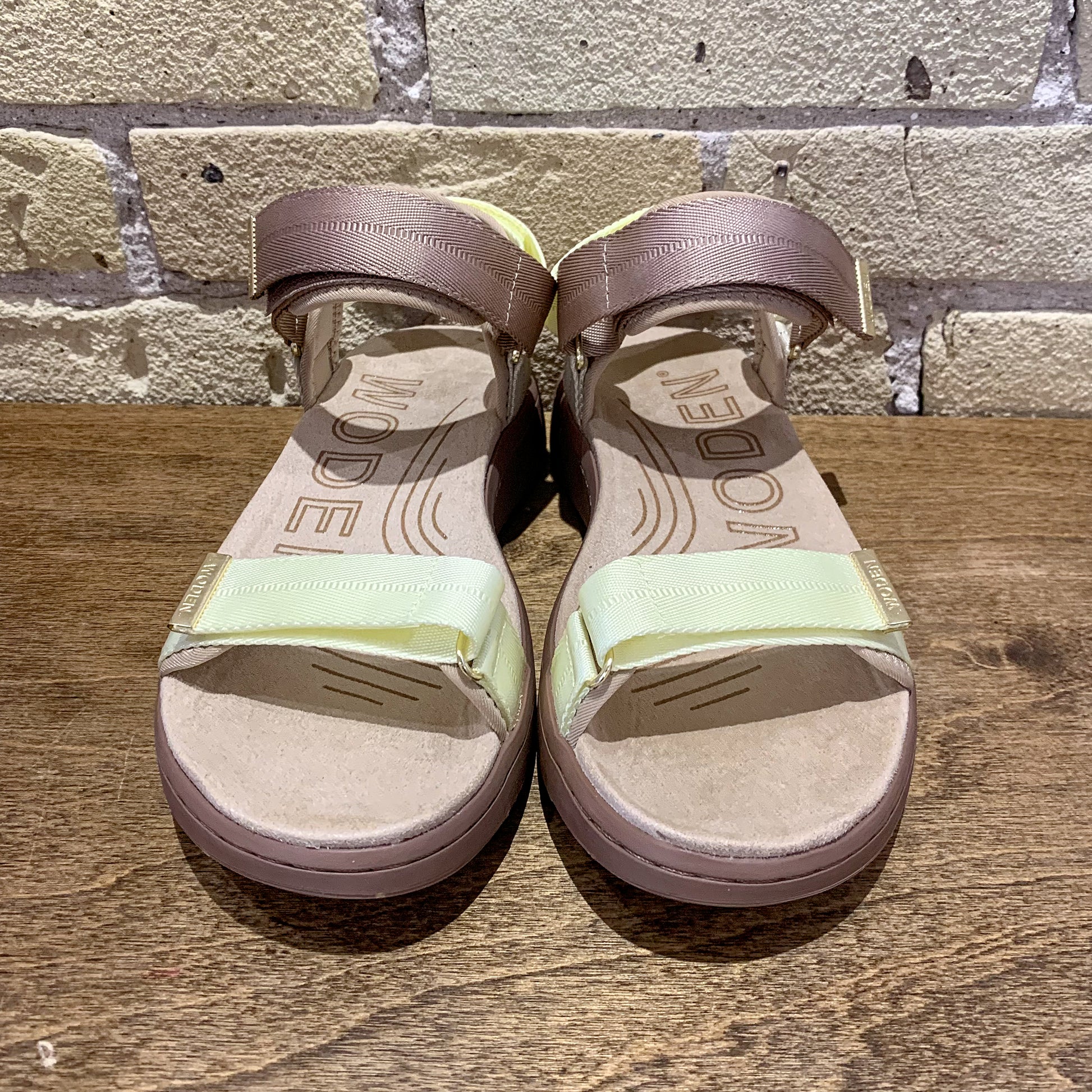 Woden Line Tricolor Sandals Taupe Multi - shoostore