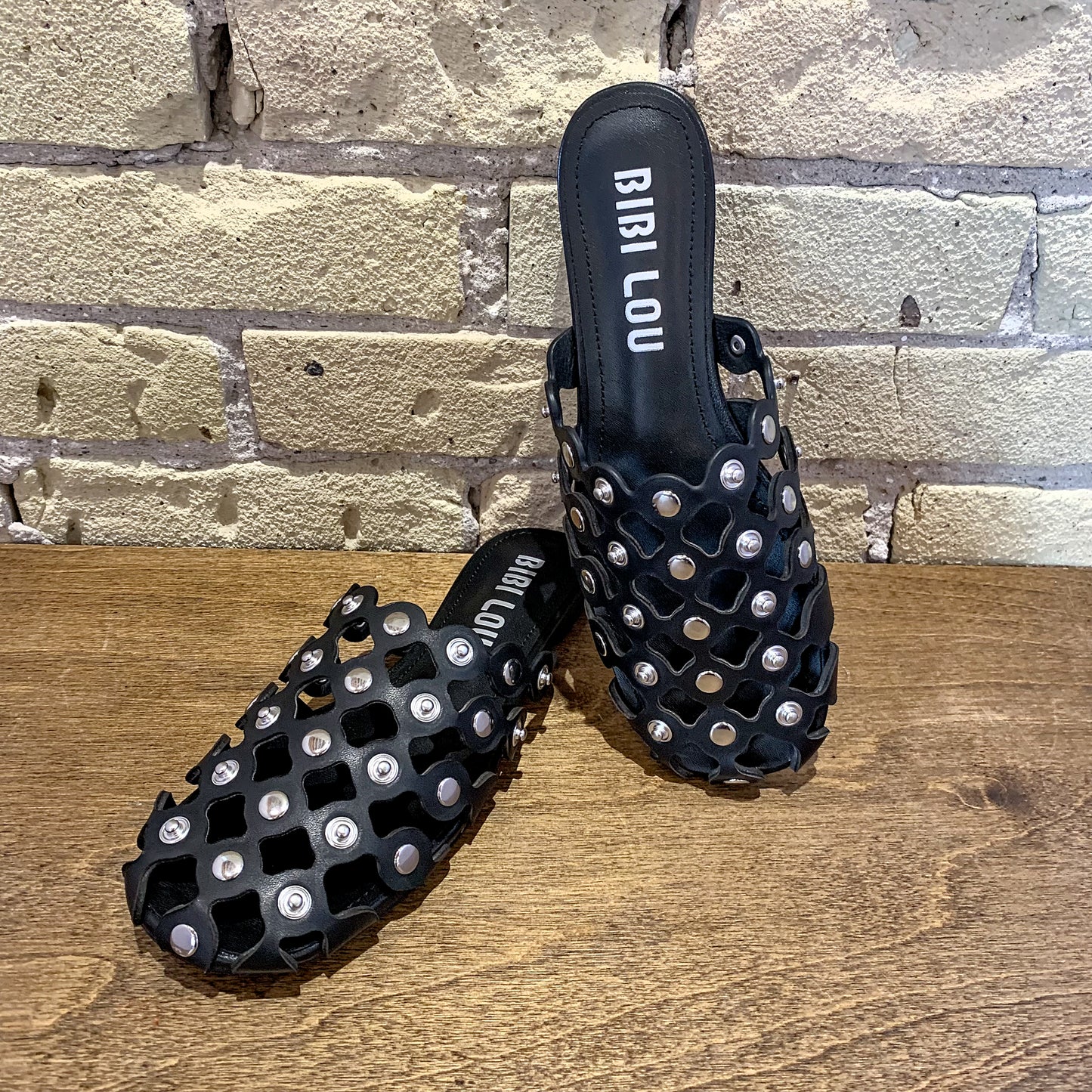 Bibi Lou Alexa Grommet Studded Mule