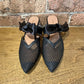 ALL BLACK Side Bow Mule