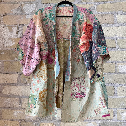 Magnolia Pearl Piecewise Dashi Kimono