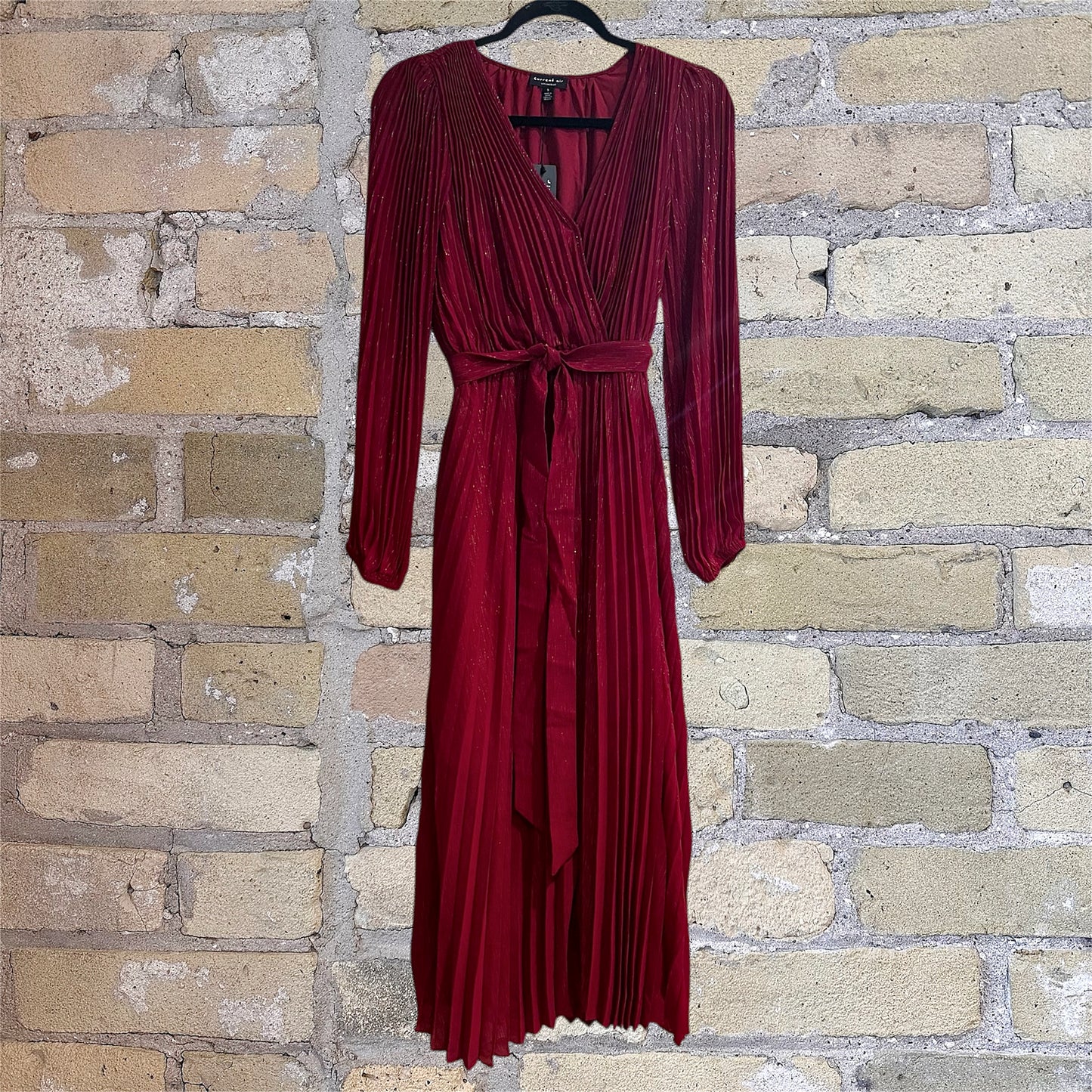 Current Air Red Flowy Midi Dress