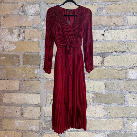 Current Air Red Flowy Midi Dress