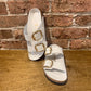 Arizona Hammered Big Buckle High Shine Antique White