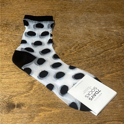 Crew See-Through Basic Dot Socks