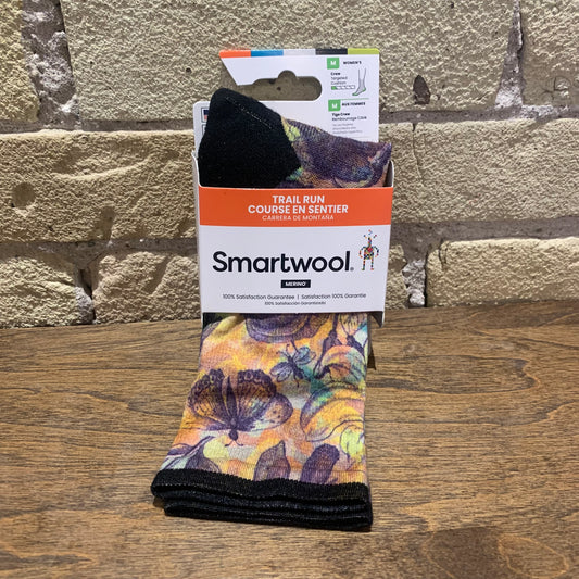 Women's Trail Run Floral Party Print Crew Socks