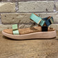 Woden Line Sandals Green Apple Multi