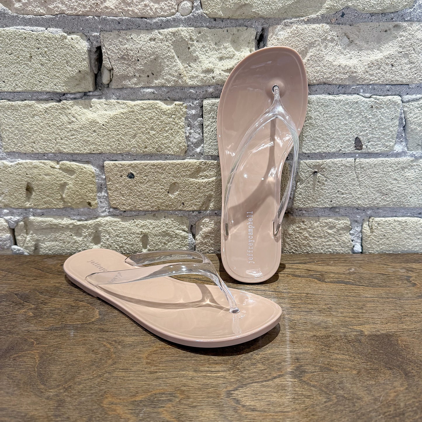 Jeffrey Campbell Beach-Day Clear Nude Sandal - shoostore