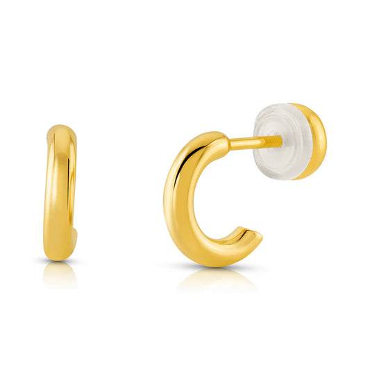 Jen Hansen 10mm  Hollow Hoop Earrings, Gold