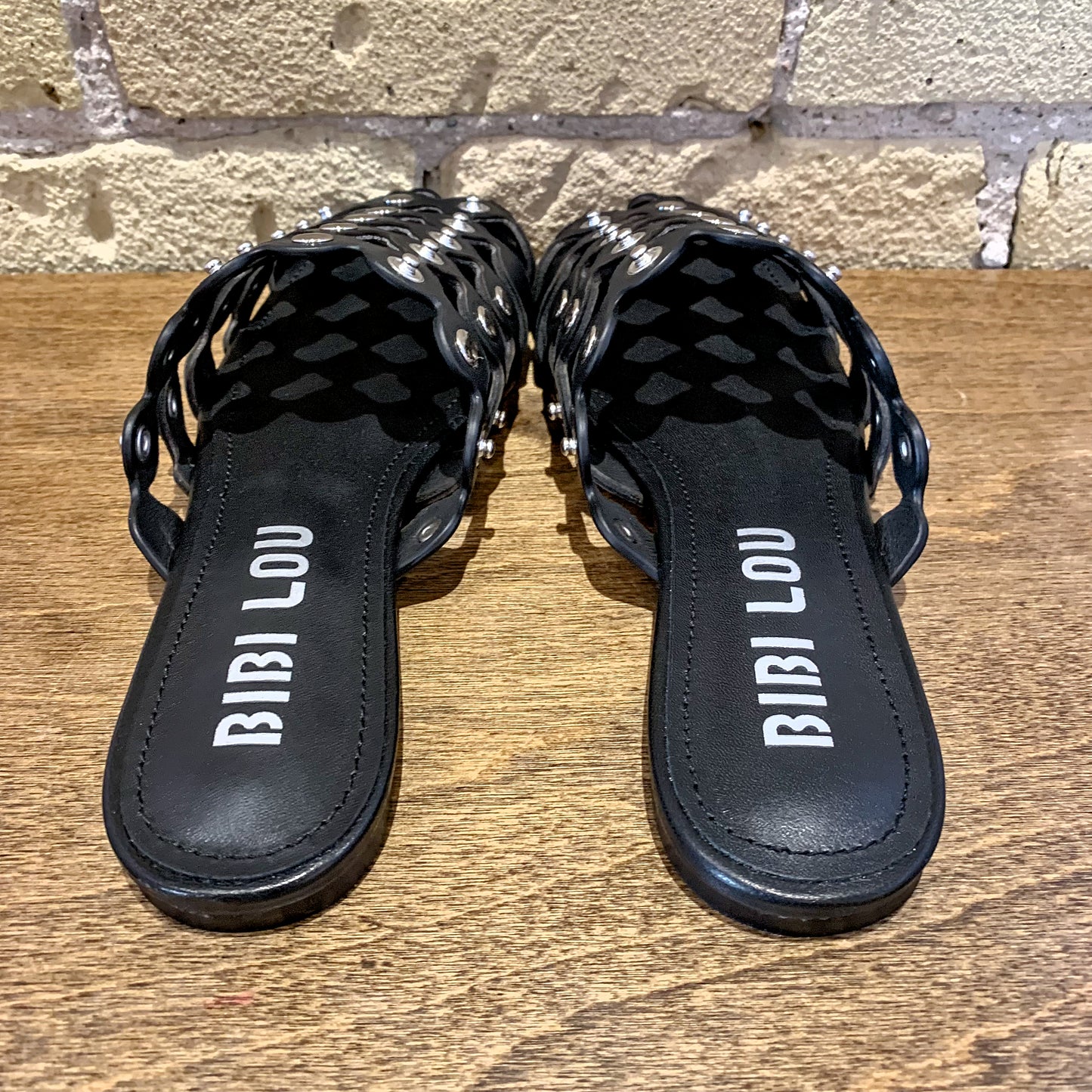 Bibi Lou Alexa Grommet Studded Mule