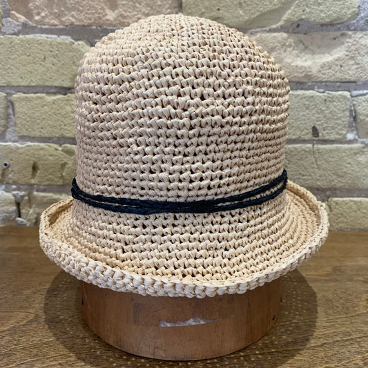 Dot.s Natural Raffia Black Tassel