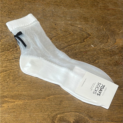 Ankle See-Through Ribbon Socks