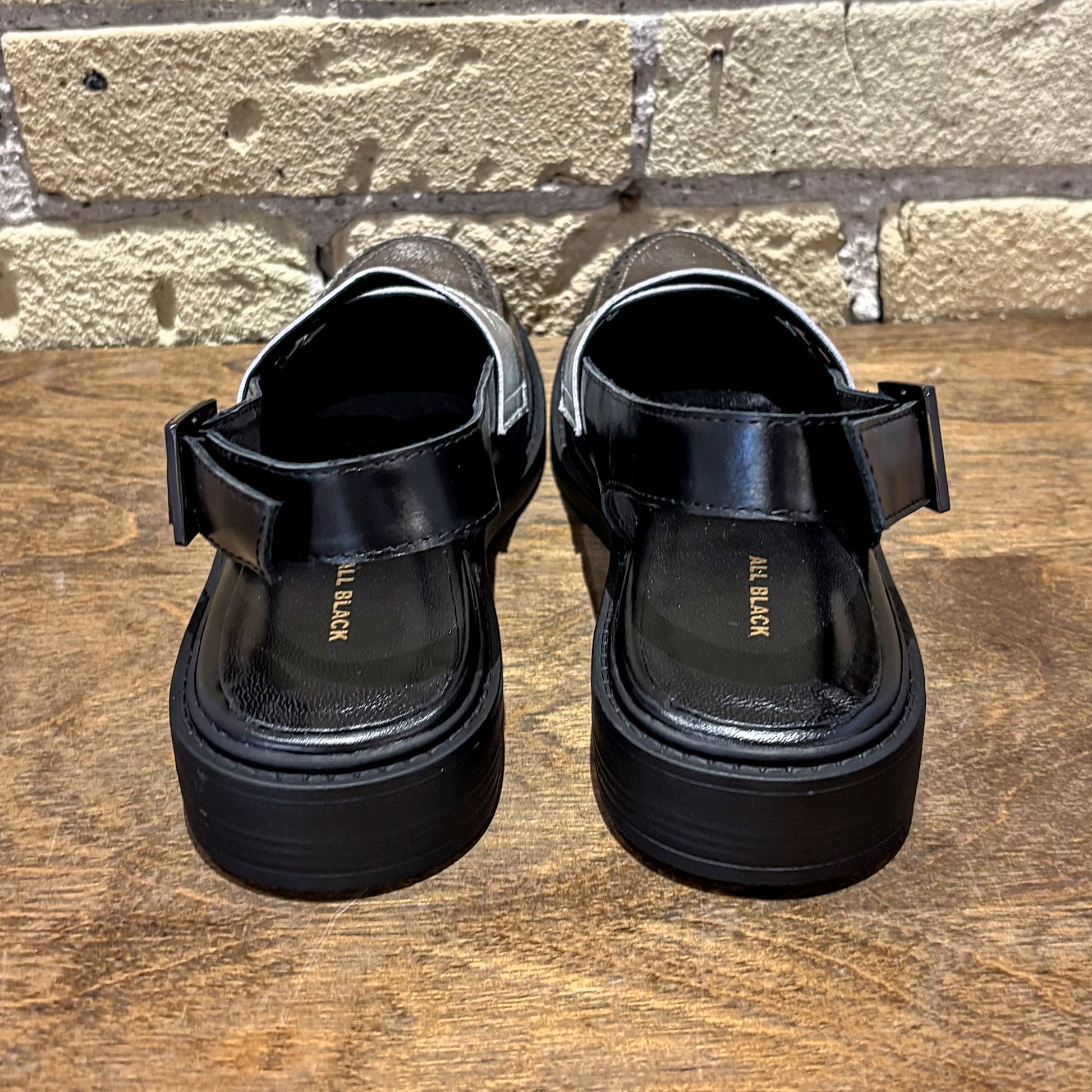 All Black Penny Sling - shoostore