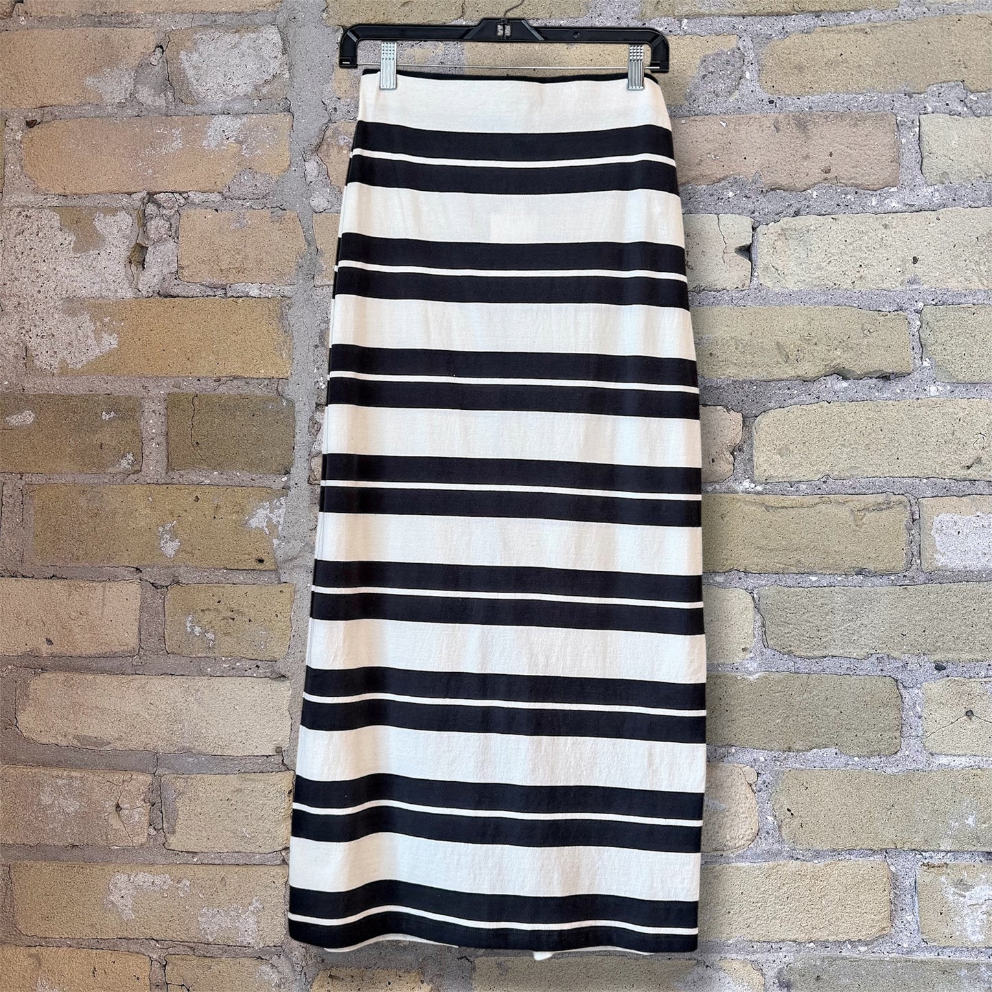 Gail Striped Jersey Midi Skirt